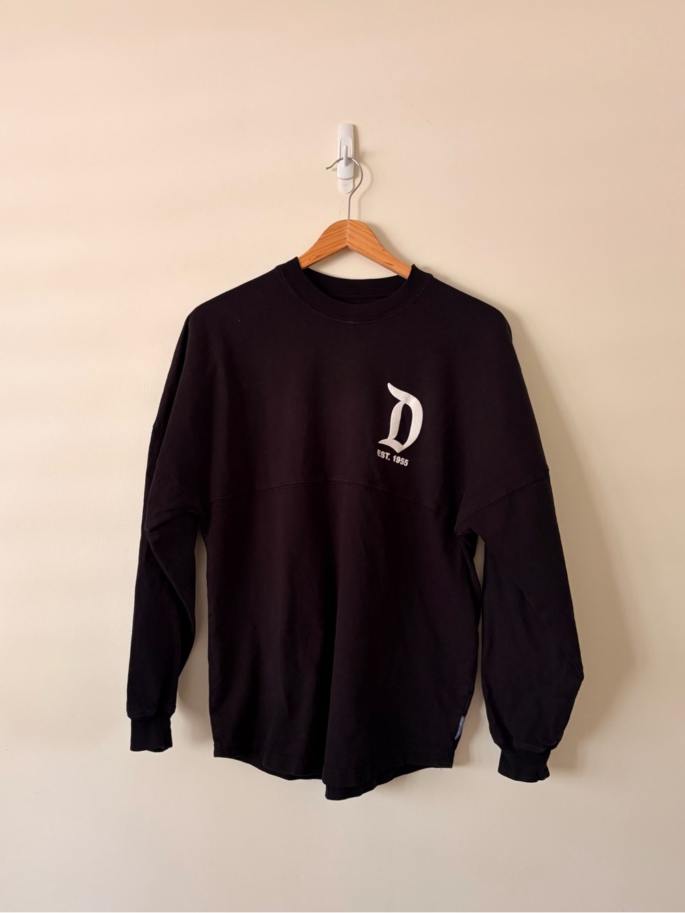 Disney Parks Black Jersey with White Logo - XS
